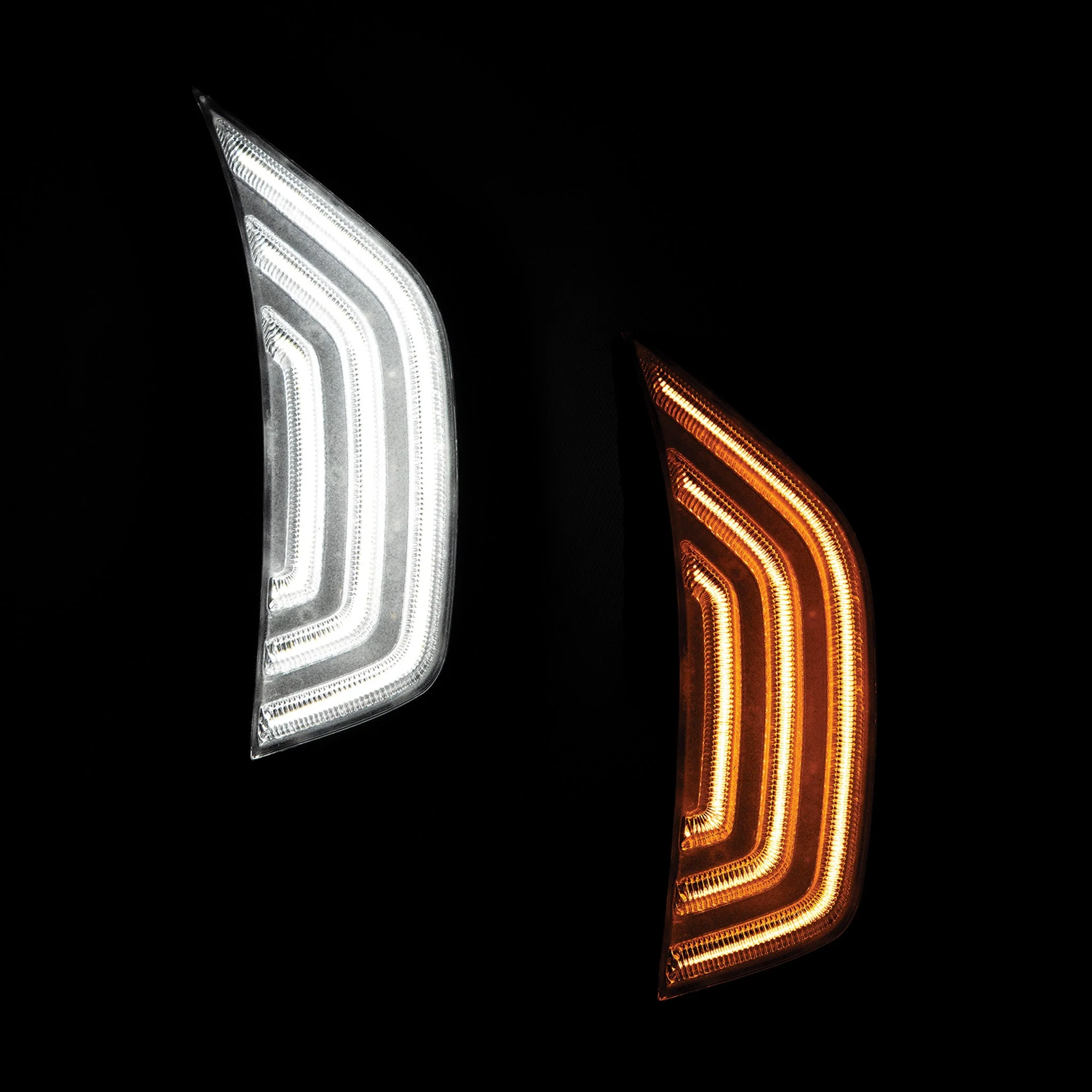 OLM LED Fender Vent Side Marker Lights Jeep Wrangler JL (2018-2025) DRL + Sequential Turn Signal w/ Clear or Smoked Lens - Image 3
