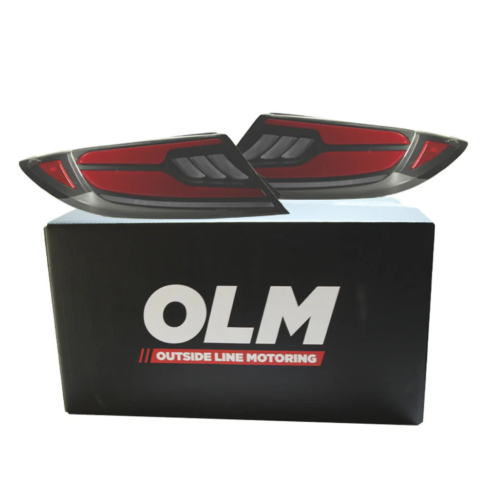 OLM LED Tail Lights Subaru BRZ & Toyota GR86 (2022-2026) Raiden - Clear Lens/Red Bar OLME.49016.1-CR - Image 3