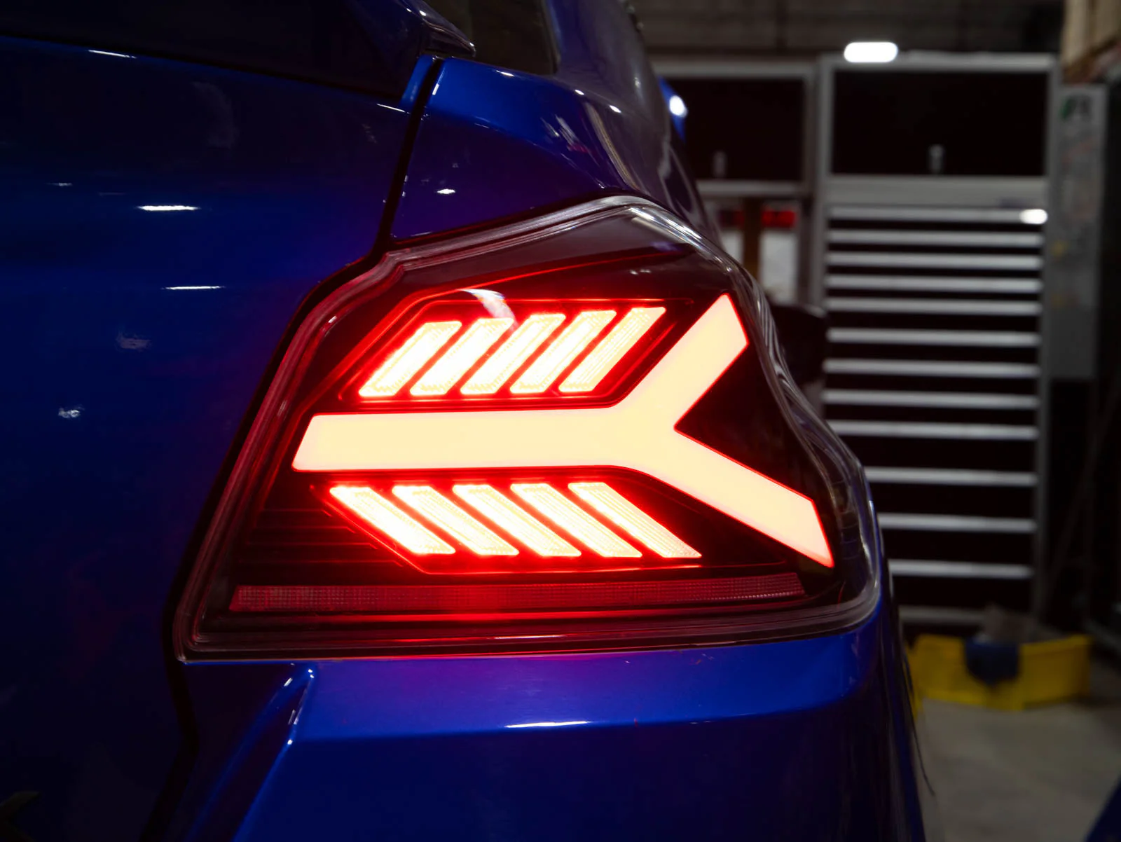 OLM LED Tail Lights WRX & STI (2015-2021) Y-Spec Clear Lens / Red Optic OLME.47004.1-CR - Image 6