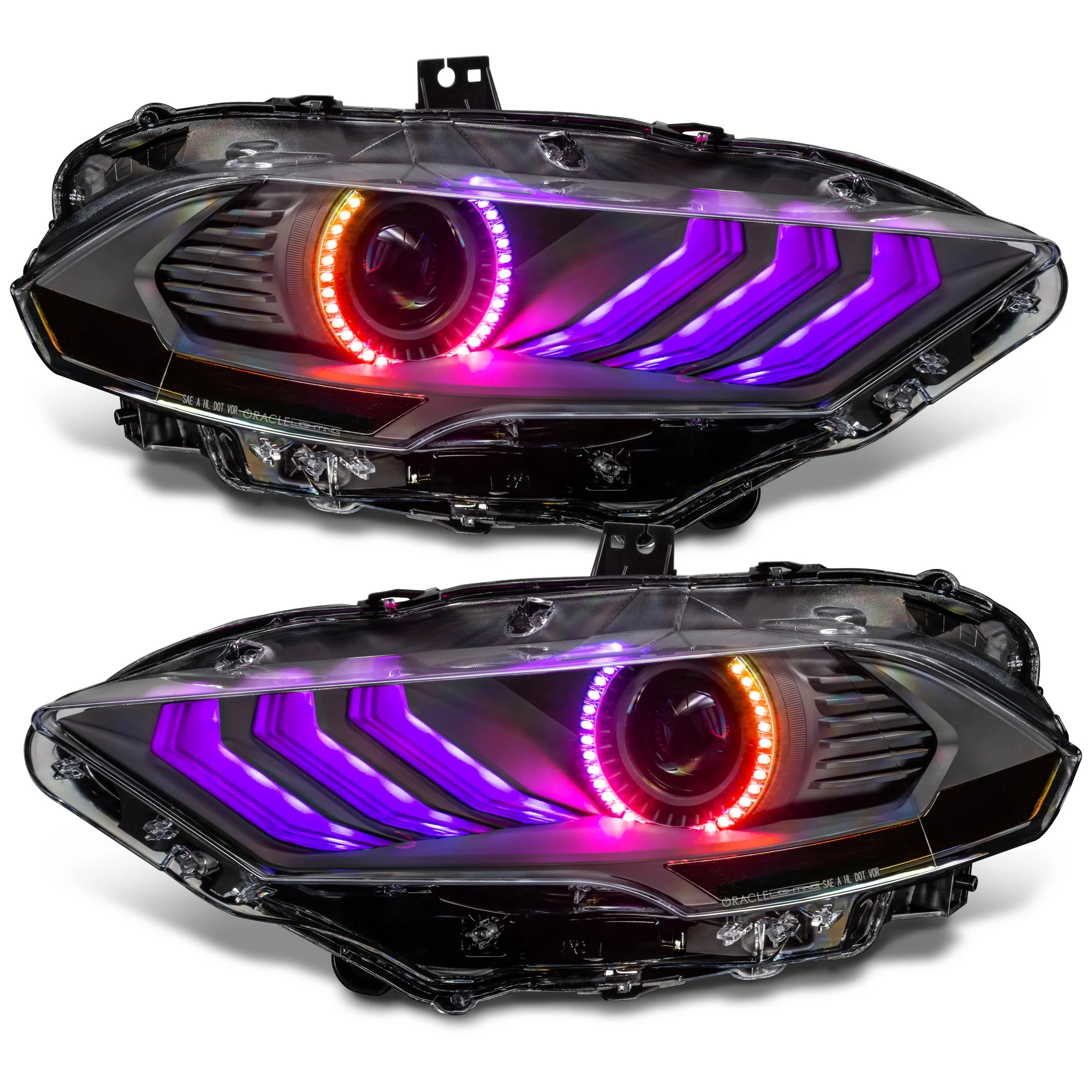 Oracle LED Projector Headlights Ford Mustang S550 (2018-2023) RGB Colorshift w/ Sequential Signal 8204-332 - Image 14