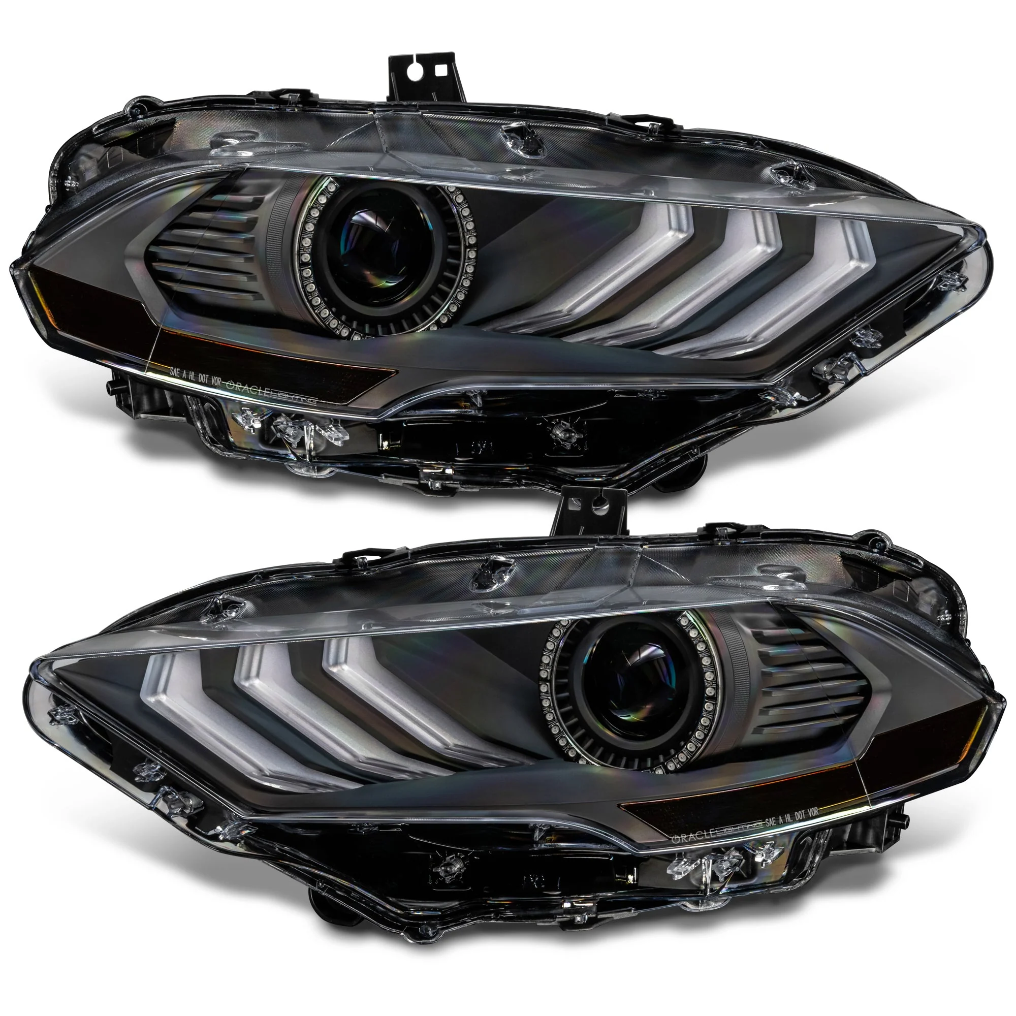 Oracle LED Projector Headlights Ford Mustang S550 (2018-2023) RGB Colorshift w/ Sequential Signal 8204-332 - Image 3
