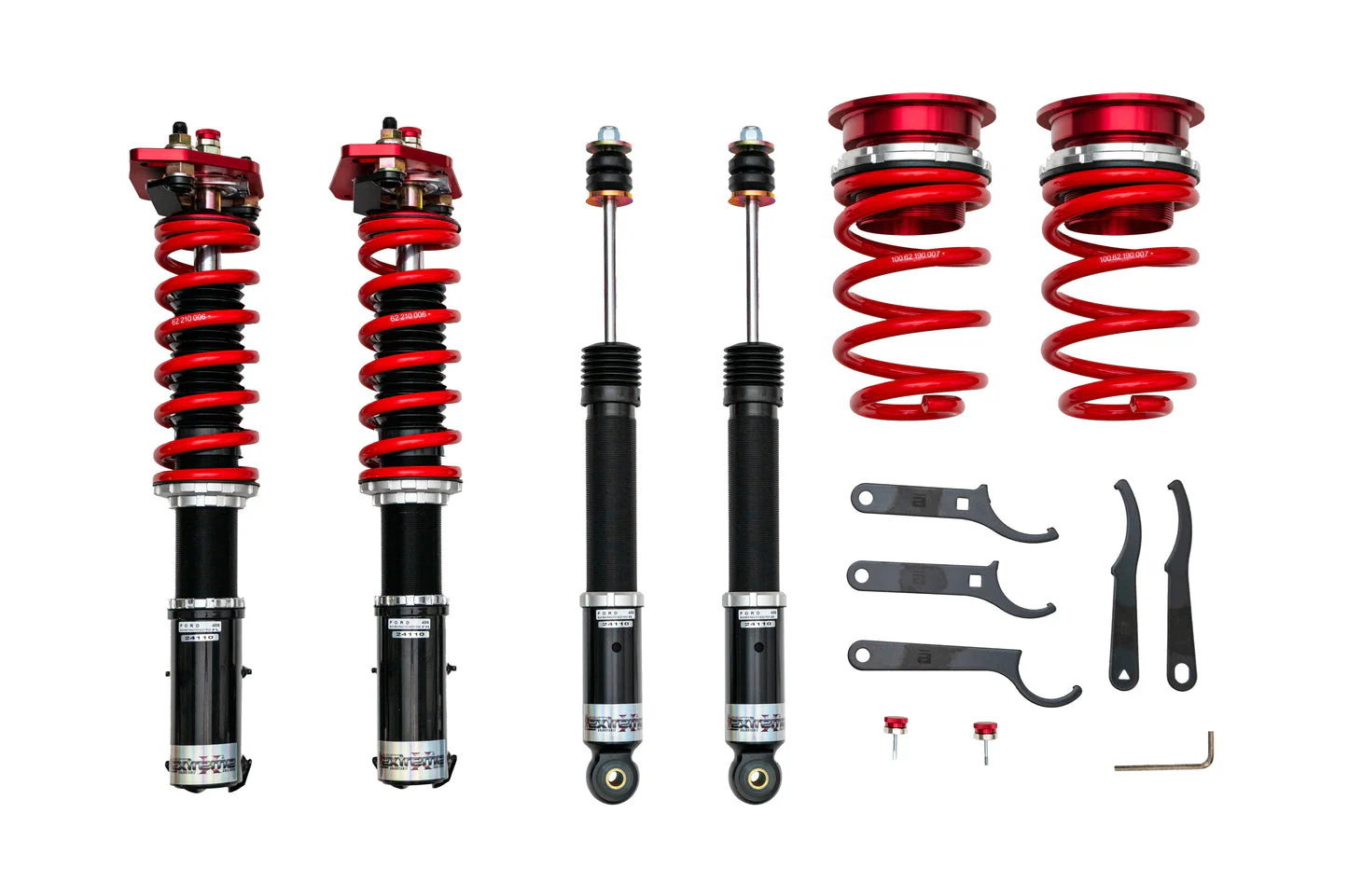 Pedders eXtreme XA Coilovers for Ford Mustang GT / LX 5.0L V8 (1990-1993) with Front Camber Plates PED-160456
