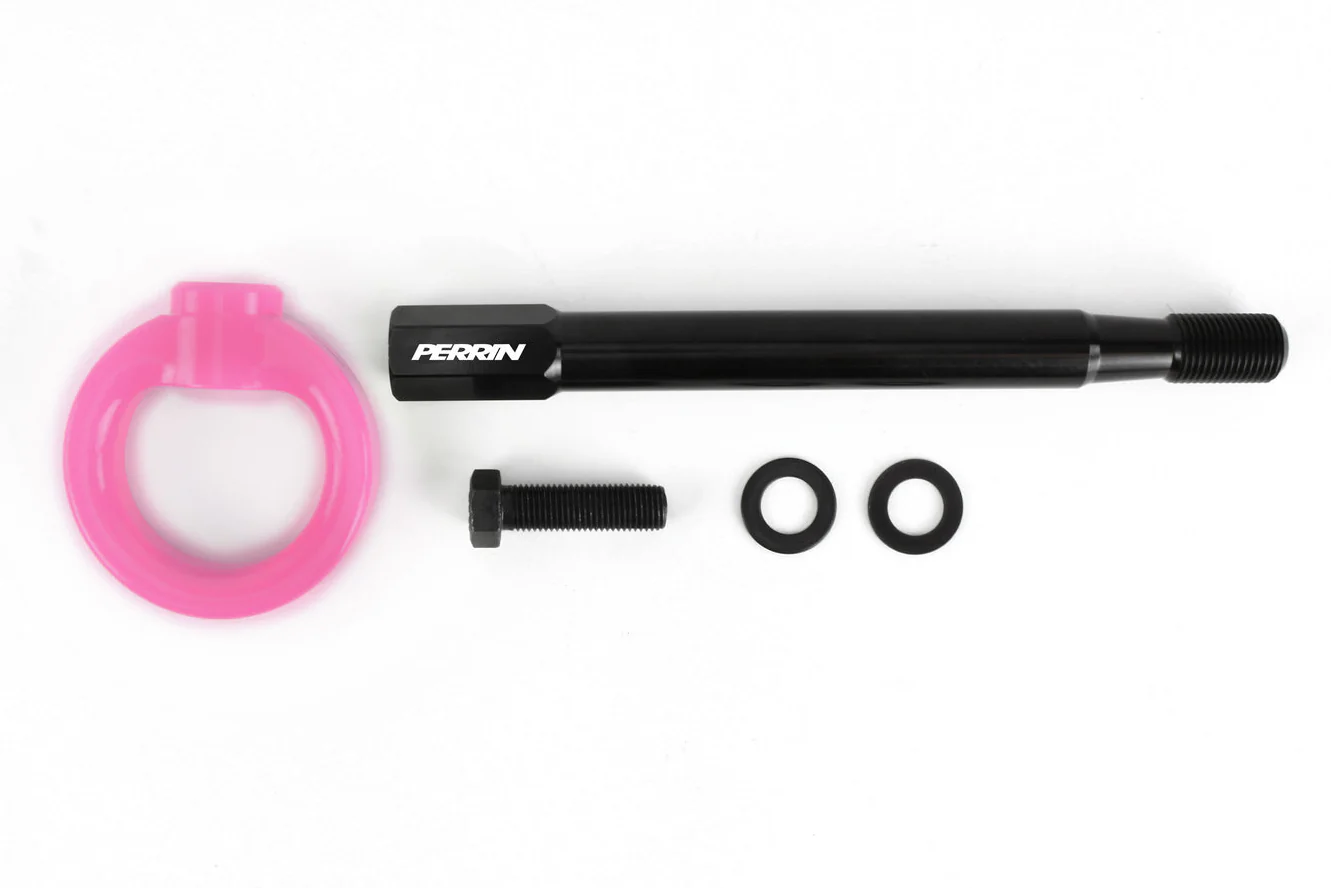 Perrin Tow Hooks Subaru Legacy (2005–2009) Front - Red / Black / Neon Yellow / Hyper Pink - Image 16
