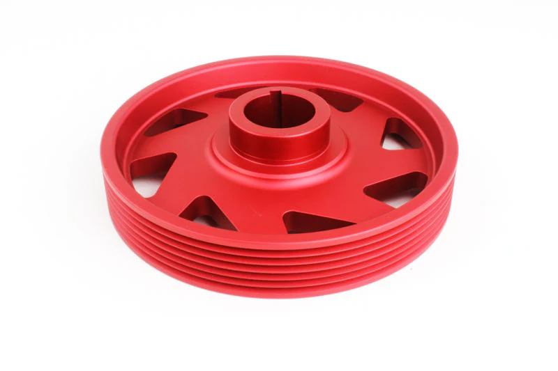 Perrin Lightweight Crank Pulley Honda Civic Type R (17-21) PHP-ENG-100RD - Red - Image 3