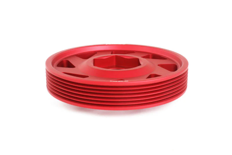 Perrin Lightweight Crank Pulley Honda Civic Type R (17-21) PHP-ENG-100RD - Red - Image 5