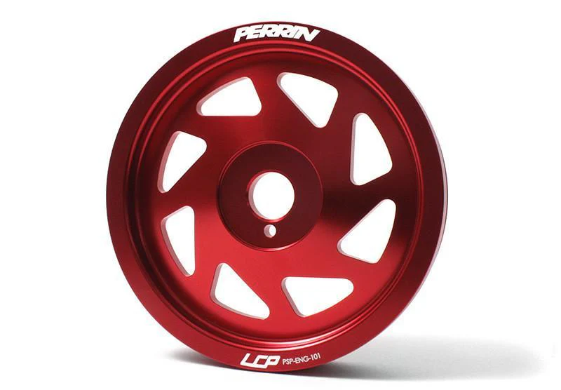 Perrin Lightweight Crank Pulley Subaru Crosstrek (13-25) Crosstrek Wilderness (24-25) Black / Red or Blue - Image 4