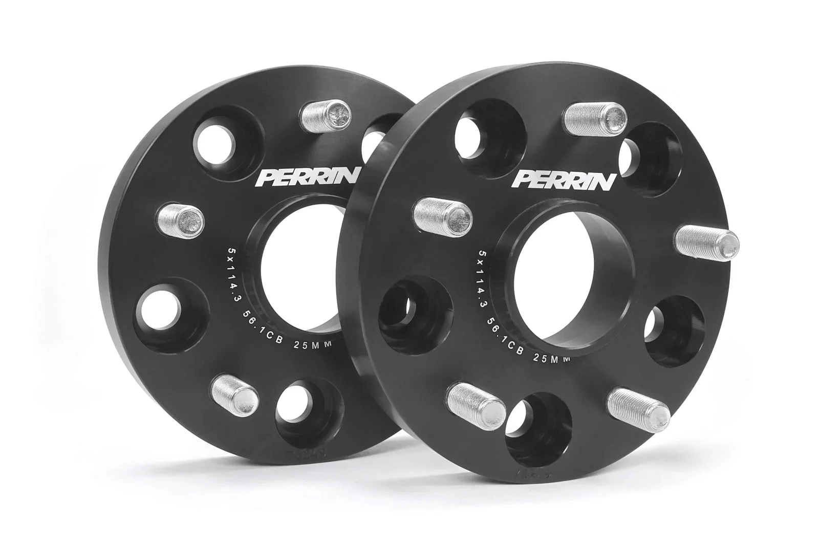Perrin Wheel Spacers Subaru Crosstrek (24-26) 25mm Pair w/ Studs & Lug Nuts - PSP-WHL-025BK