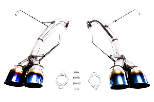 PLM Exhaust for Subaru WRX / STi (2011-2020) Axleback Muffler Delete - Polished or Titanium Blue Tip - Image 3