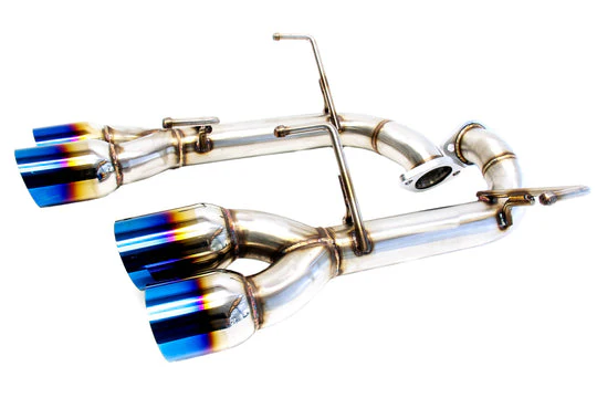 PLM Exhaust for Subaru WRX / STi (2011-2020) Axleback Muffler Delete - Polished or Titanium Blue Tip - Image 5