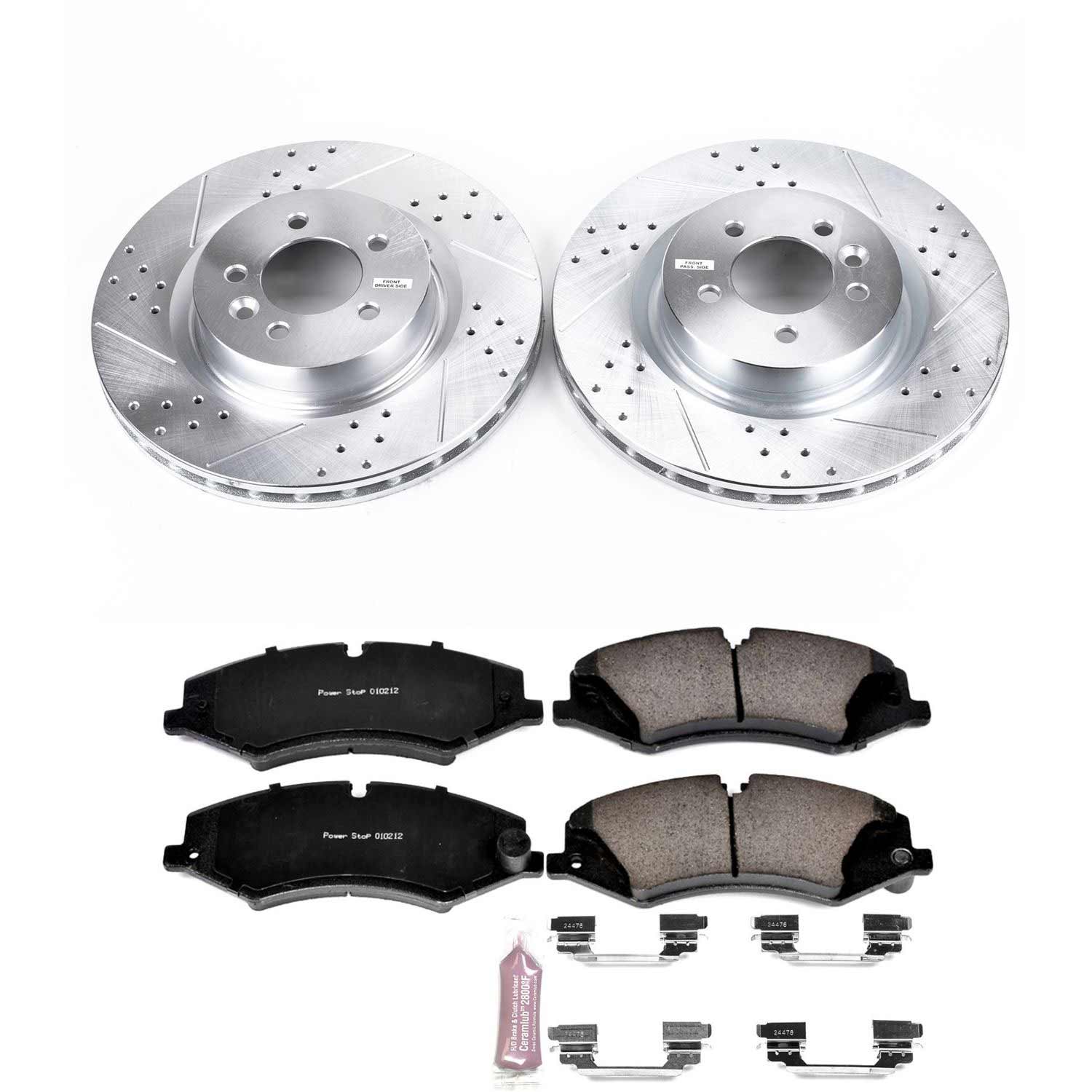 PowerStop Z23 Front Brake Kit Land Rover Range Rover / Rover Sport (14–17) Discovery (2017) Performance Rotors & Pads K7079
