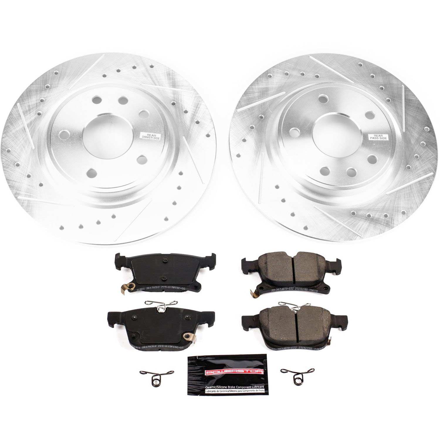 PowerStop Z23 Rear Brake Kit Chrysler Pacifica (17-24) Voyager (20-24) Performance Rotors & Pads K7845