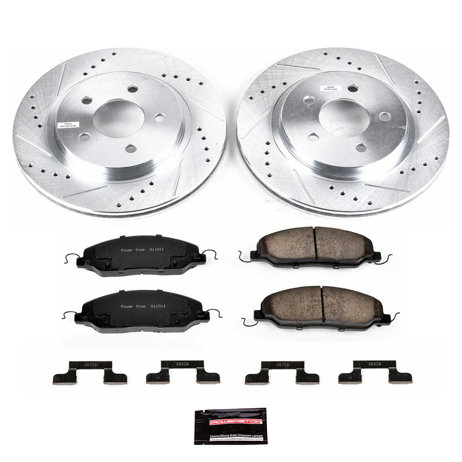 PowerStop Z23 Rear Brake Kit Ford Mustang S197 (05-11) Performance Rotors & Pads K1384