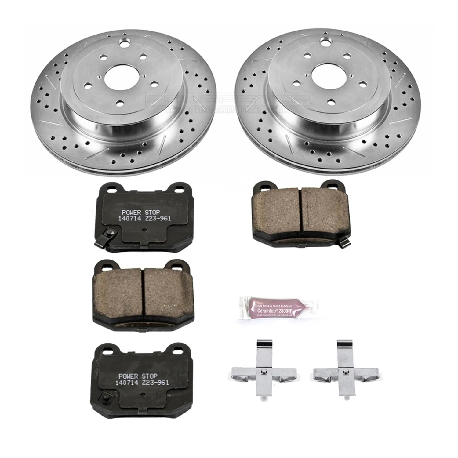 PowerStop Z23 Rear Brake Kit Subaru WRX STI (08–17) Performance Rotors & Pads K5305