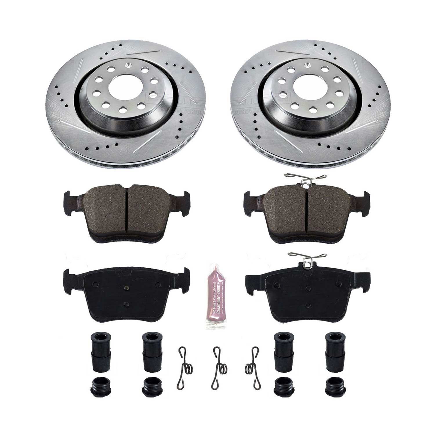 PowerStop Z23 Rear Brake Kit Audi Q3 (19–25) Performance Rotors & Pads K7084 - Image 2