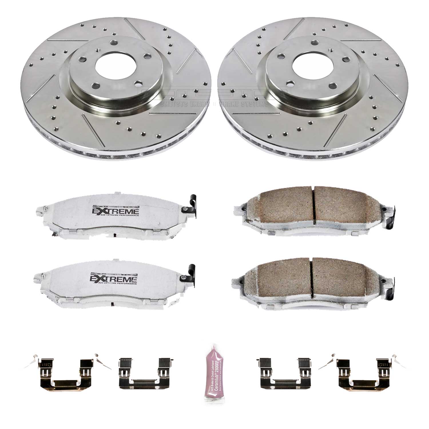 PowerStop Z26 Front Brake Kit Infiniti Q40 (2015) Q70 (14-19) Q70L (15-19) QX50 (14-15) QX70 (14-17) Performance Rotors & Pads K112-26