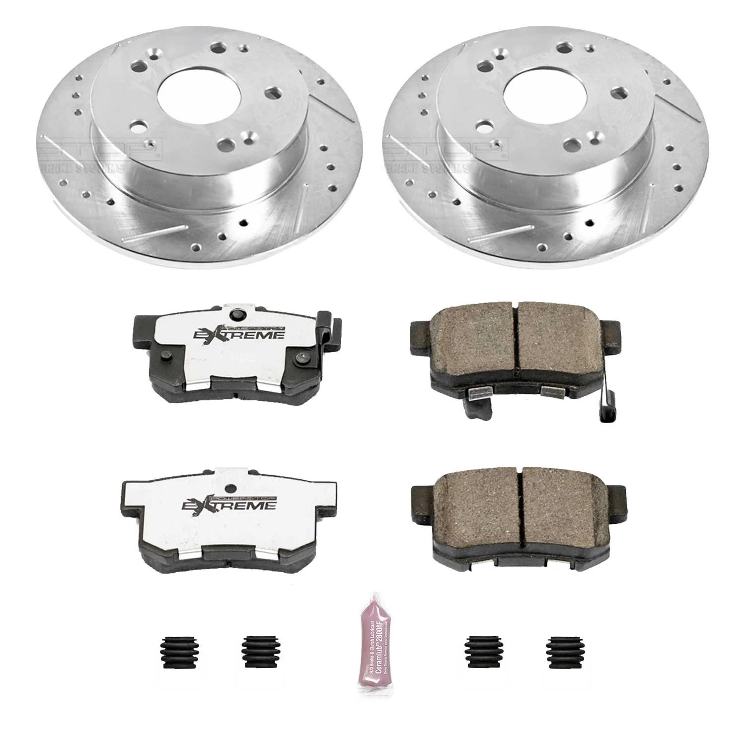 PowerStop Z26 Rear Brake Kit Honda Civic Si (04-05) Performance Rotors & Pads K2270-26