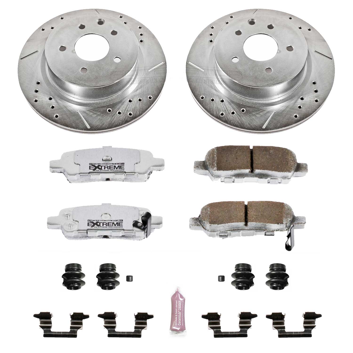 PowerStop Z26 Rear Brake Kit Infiniti M35 M45 (05-10) Performance Rotors & Pads K179-26