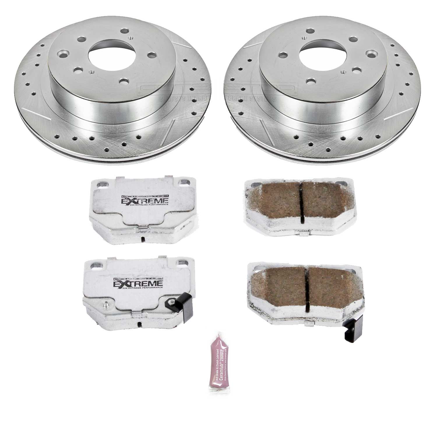 PowerStop Z26 Rear Brake Kit Nissan 300ZX (89-96) Performance Rotors & Pads K666-26
