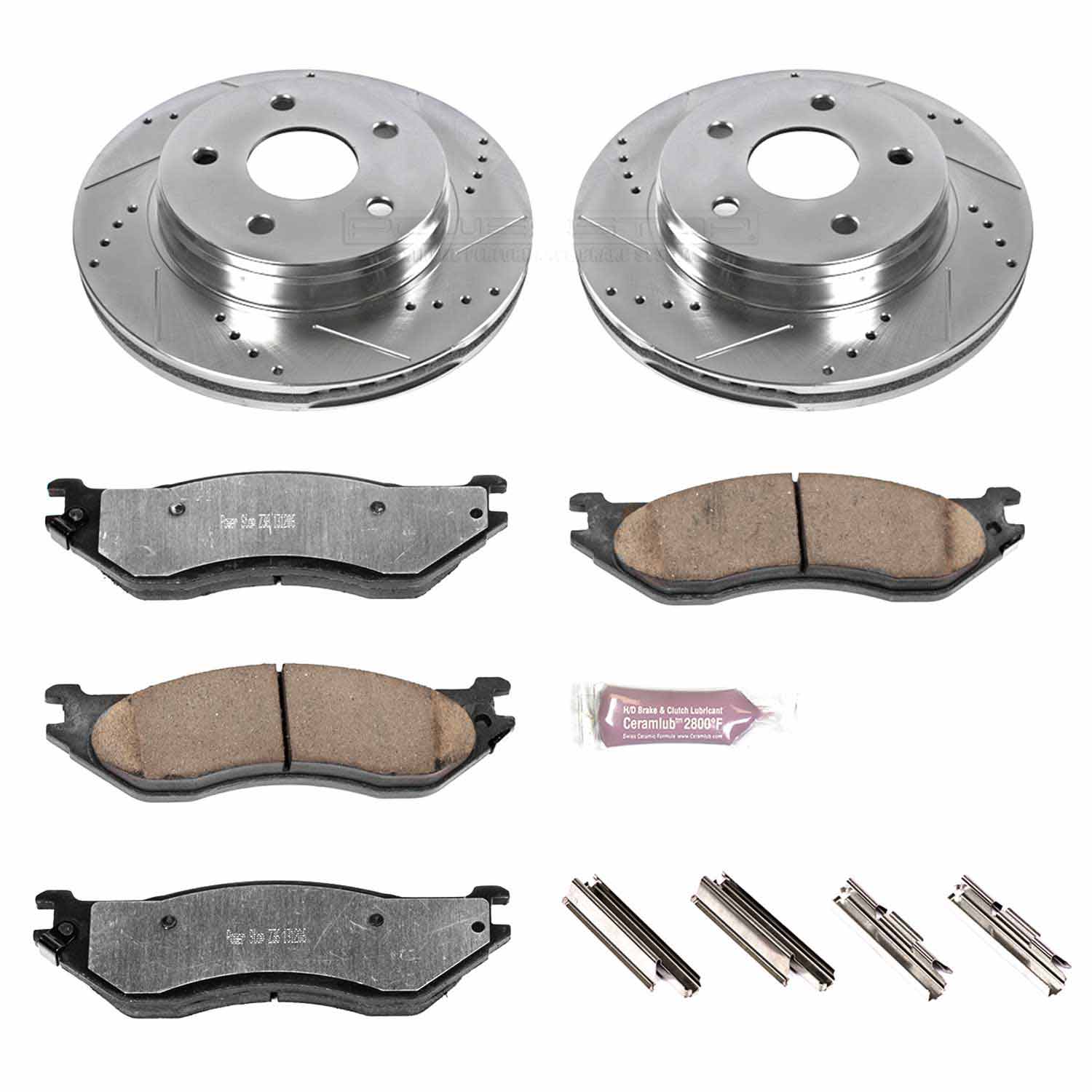 PowerStop Z36 Front Brake Kit Dodge Durango (04-06) Performance Rotors & Pads K2165-36