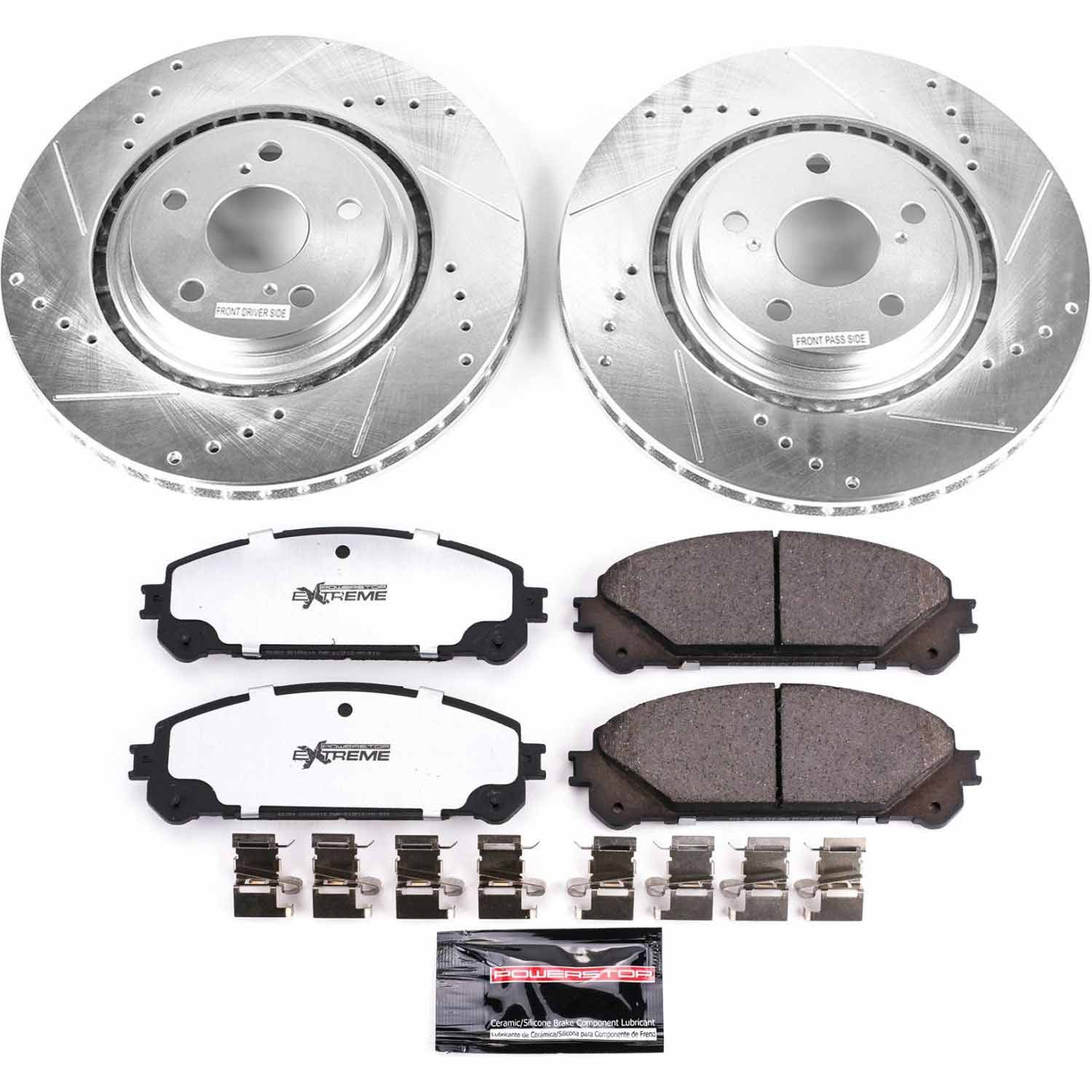 PowerStop Z36 Front Brake Kit Lexus RX350 / RX450h (10-15) NX200t (15-17) NX300 (18-21) NX300h (15-21) Performance Rotors & Pads K4713-36