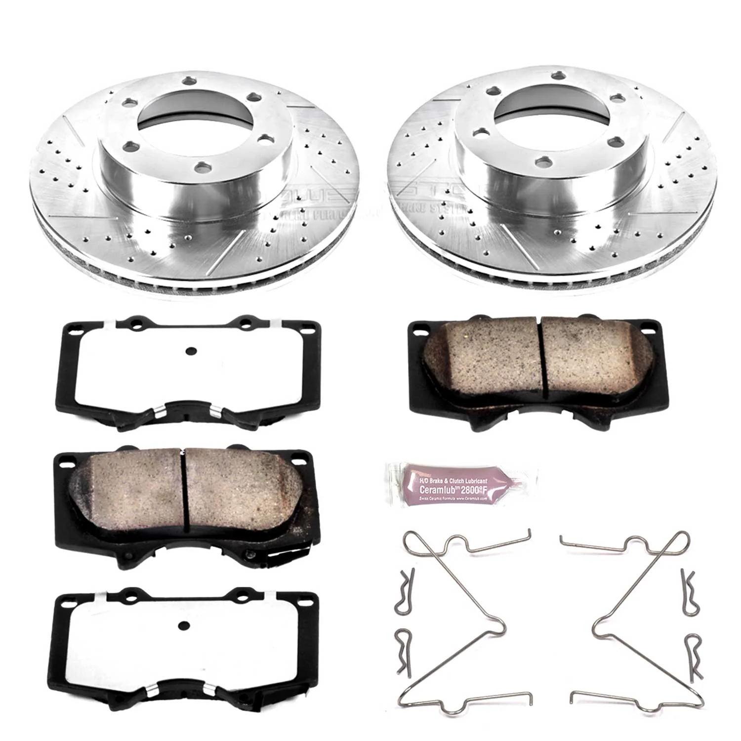 PowerStop Z36 Front Brake Kit Toyota Sequoia (01-07) Performance Rotors & Pads K2324-36