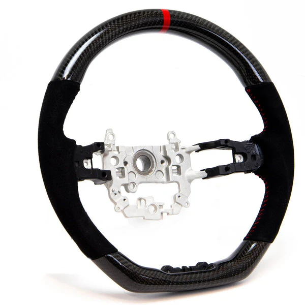 PRL Steering Wheel for Honda Civic FE / FL & Type R FL5 (2022-2025) Carbon / Leather / Suede with Red & Blue Stitching - Image 2