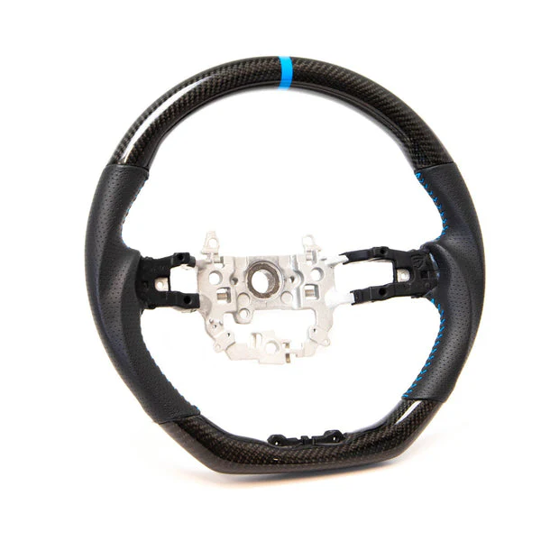 PRL Steering Wheel for Honda Civic FE / FL & Type R FL5 (2022-2025) Carbon / Leather / Suede with Red & Blue Stitching - Image 3