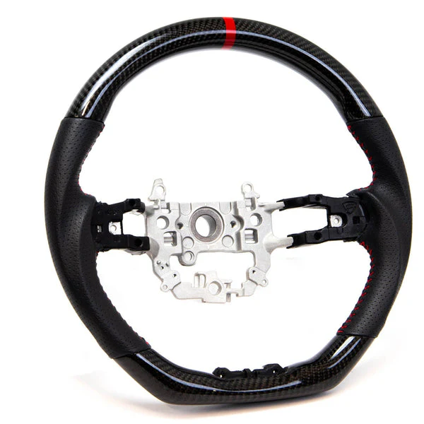 PRL Steering Wheel for Honda Civic FE / FL & Type R FL5 (2022-2025) Carbon / Leather / Suede with Red & Blue Stitching - Image 4