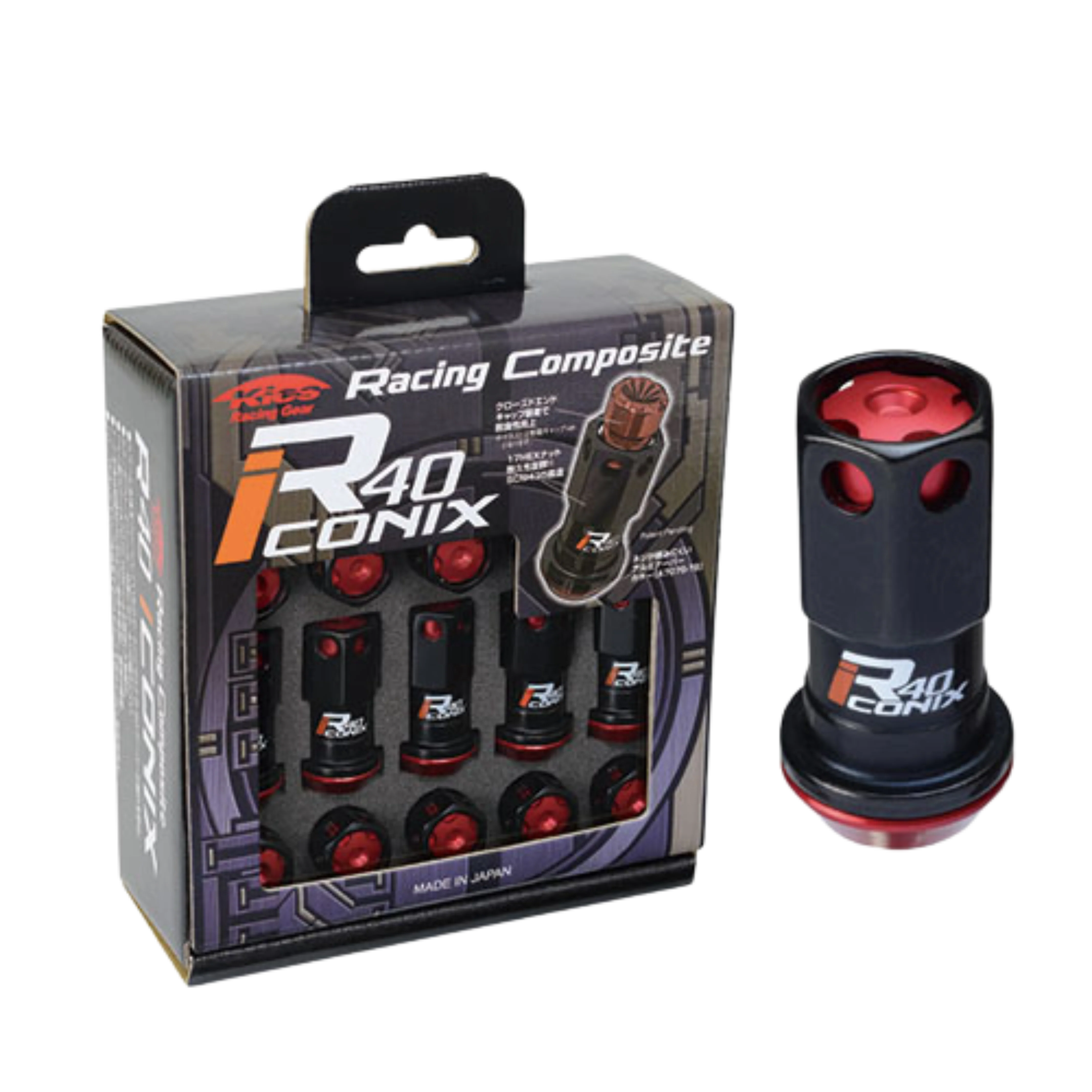 Project Kics Lug Nuts Set [R40 Iconix Racing Composite] 12X1.5 or 12X1.25