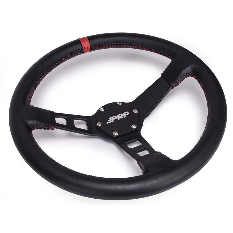 PRP Deep Dish Steering Wheel [6 Point Bolt Pattern] Leather or Suede - Image 4