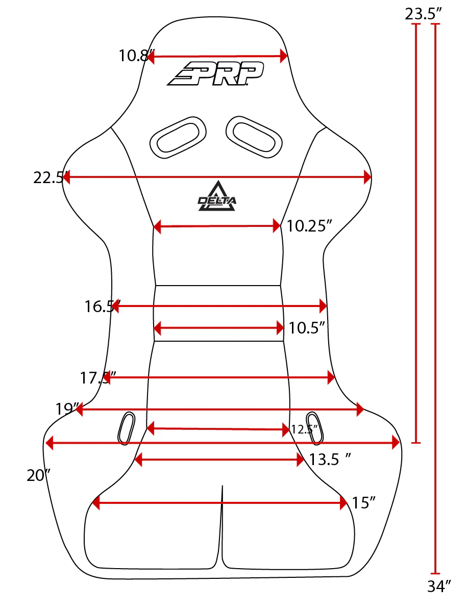 PRP Delta Composite Bucket Racing Seat [Fixed Back] Multiple Color Options - Image 5