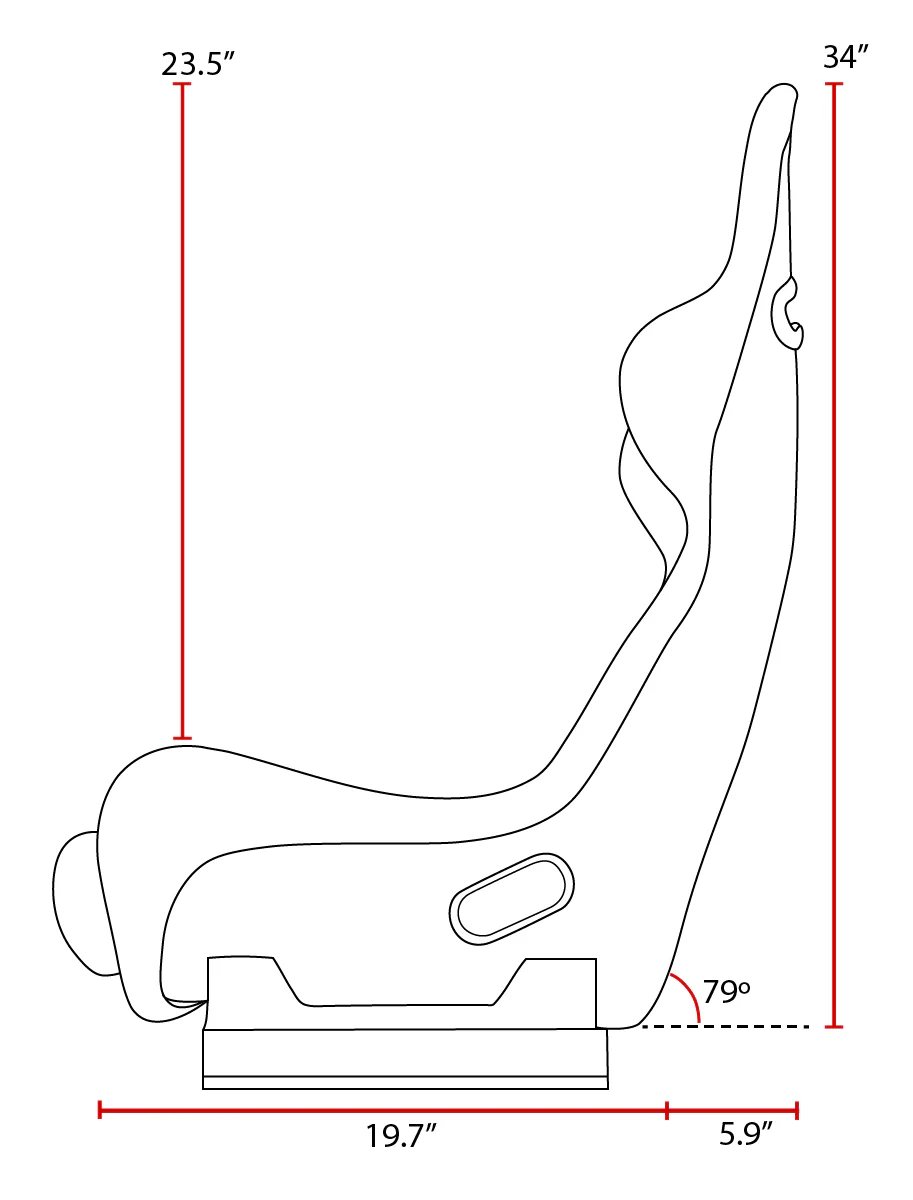 PRP Delta Composite Bucket Racing Seat [Fixed Back] Multiple Color Options - Image 6