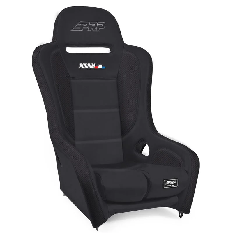 PRP Podium Elite Suspension Bucket Racing Seat [Fixed Back] Vinyl / Black / Gray