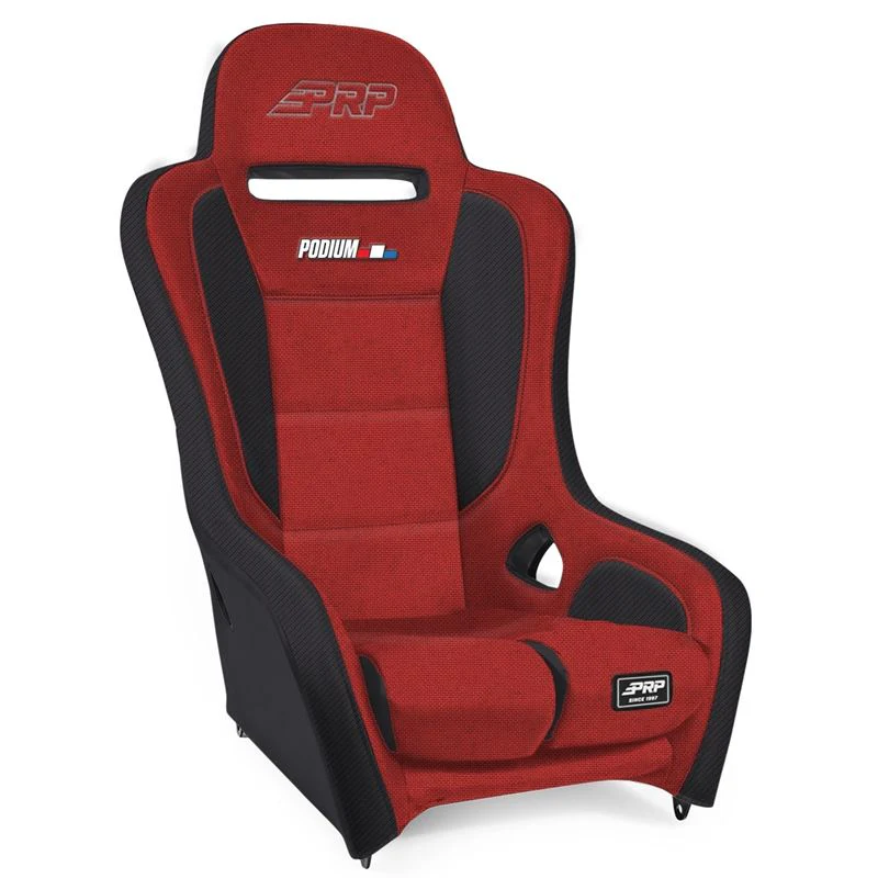 PRP Podium Elite Suspension Bucket Racing Seat [Fixed Back] Vinyl / Black / Gray - Image 4