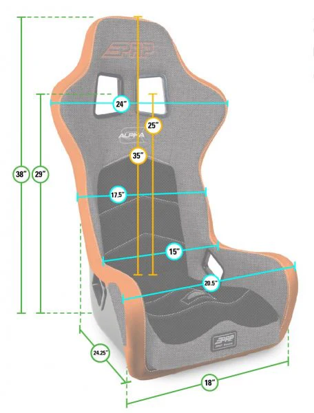 PRP X Shreddy Collab Alpha Composite Racing Bucket Seat (Fixed Back) w/ Multiple Finish Options - Image 4