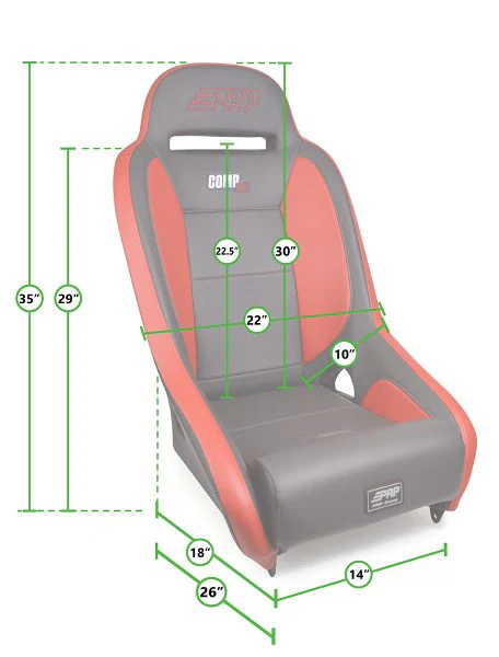 PRP X Shreddy Collab Comp Elite Suspension Seat (Fixed Back) w/ Multiple Finish Options - Image 5