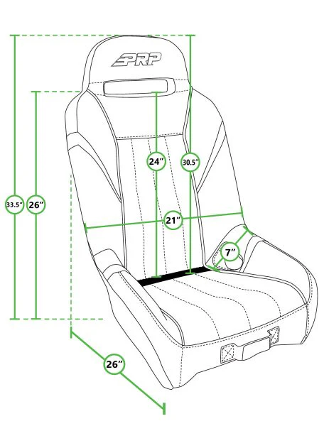 PRP X Shreddy Collab GT/S.E. Suspension Seat (Fixed Back) w/ Multiple Finish Options - Image 3