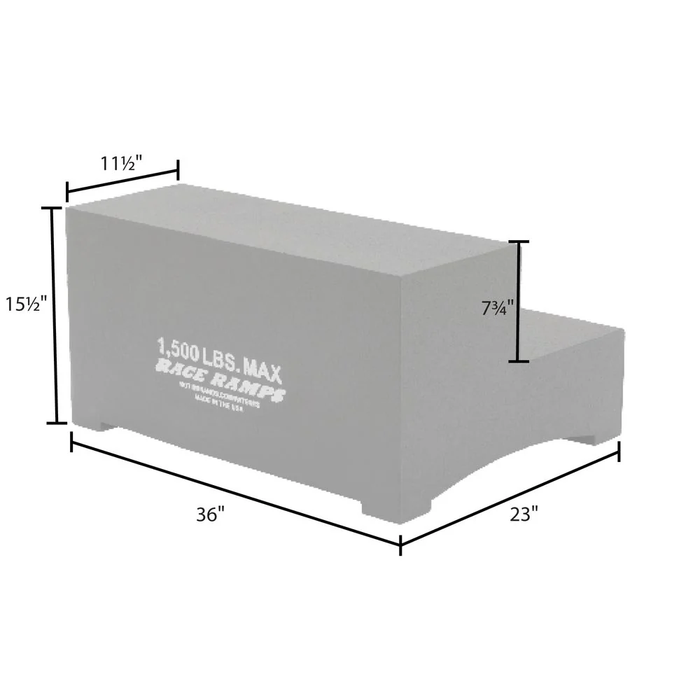 Race Ramps Lightweight Two-Step Trailer Step - 24" x 23" or 36" x 23" - Image 7