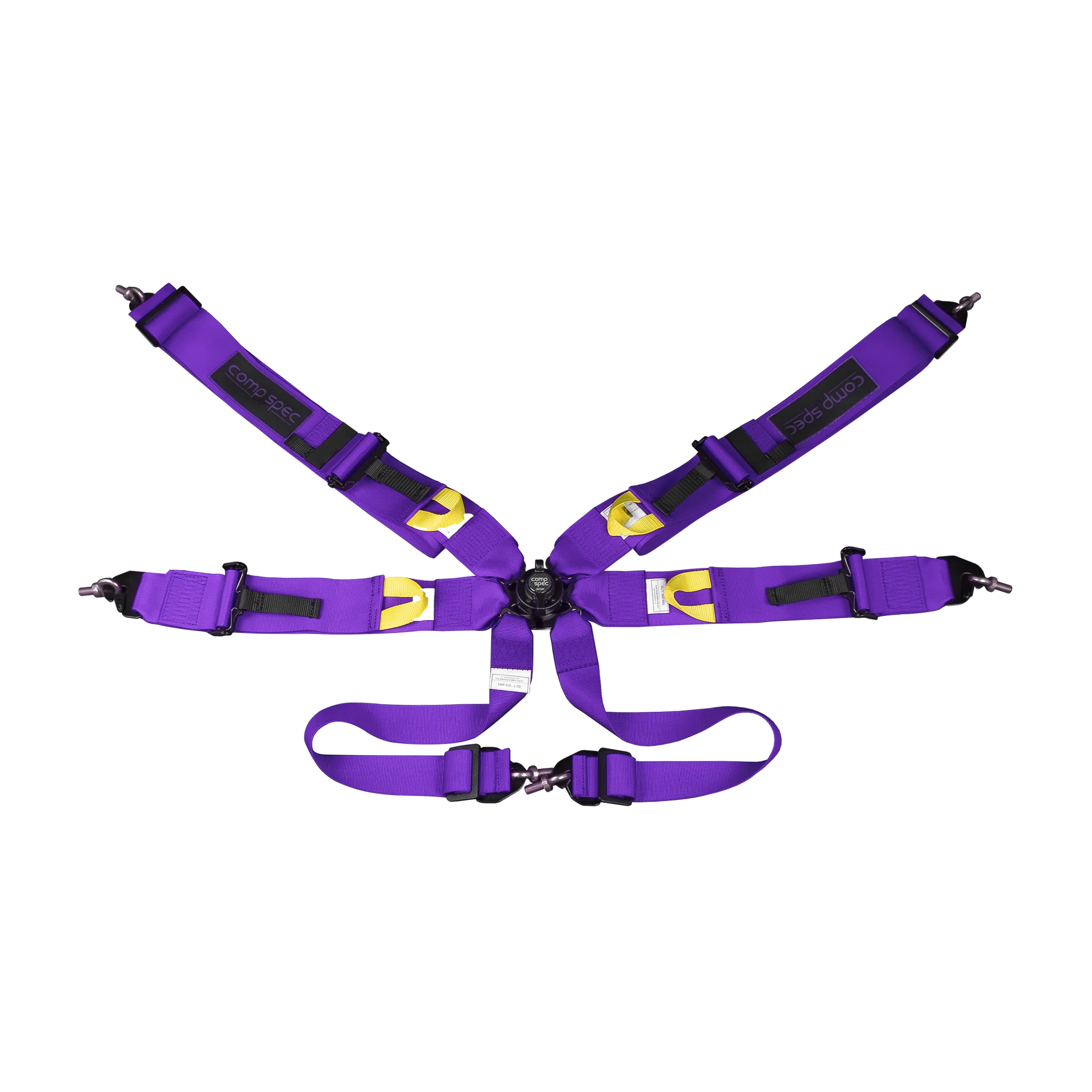 DND Racing Harness (Comp Spec - FIA Approved) 6 Point - Black / Purple / Red / Gray - Image 2