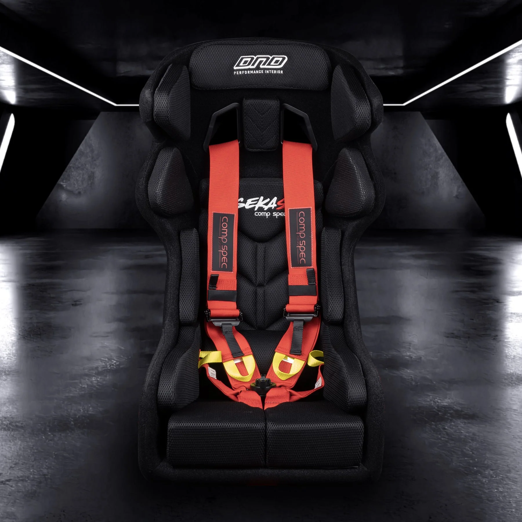 DND Racing Harness (Comp Spec - FIA Approved) 6 Point - Black / Purple / Red / Gray - Image 5