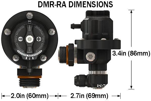 Radium Engineering Direct Mount Fuel Pressure Regulator (8AN ORB, Black DMR-RA) 20-1623-00 - Image 3