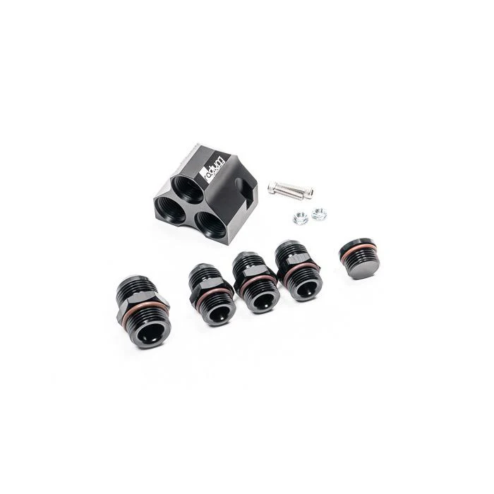 Radium Engineering Distribution Blocks (10-8-8-8 or 12-10-10-10) w/ Fittings - Image 2