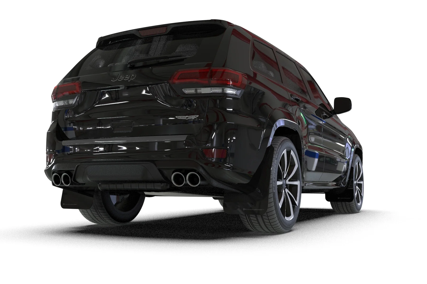 Rally Armor Mud Flaps Jeep Grand Cherokee SRT Trackhawk (2018-2022) Black - Image 2
