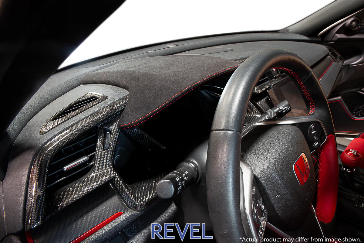 REVEL GT Dry Carbon Fiber Honda Civic (2016-2018) Center Dash Cover - w/ or w/o Alcantara - Image 3
