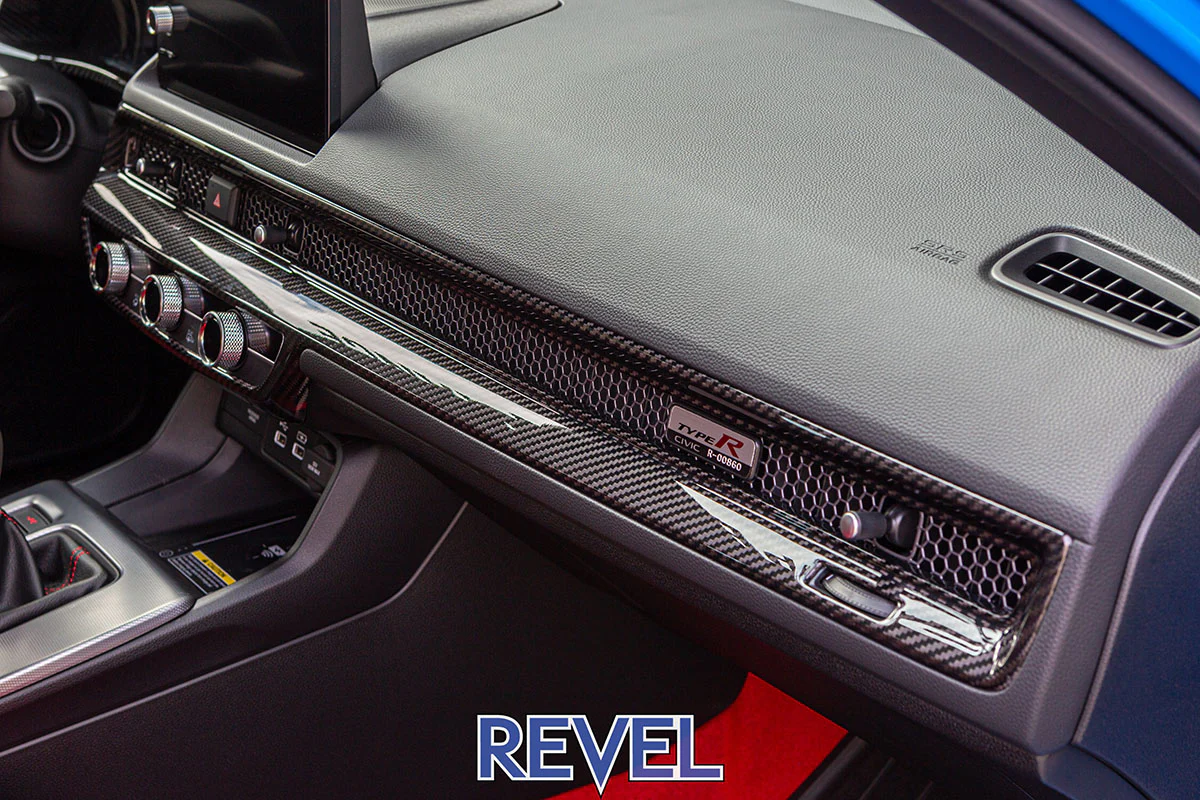 REVEL GT Dry Carbon Fiber Honda Civic Type-R FL5 (2023 2024 2025) Center A/C Panel Covers - Image 2