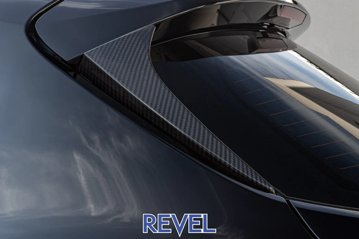 REVEL GT Dry Carbon Fiber Toyota GR Corolla (2023-2024) Rear Window Side Spoiler Covers - Image 3