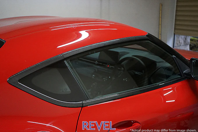 REVEL GT Dry Carbon Fiber Toyota GR Supra (2020) Door Window Moulding Cover Set - Image 2