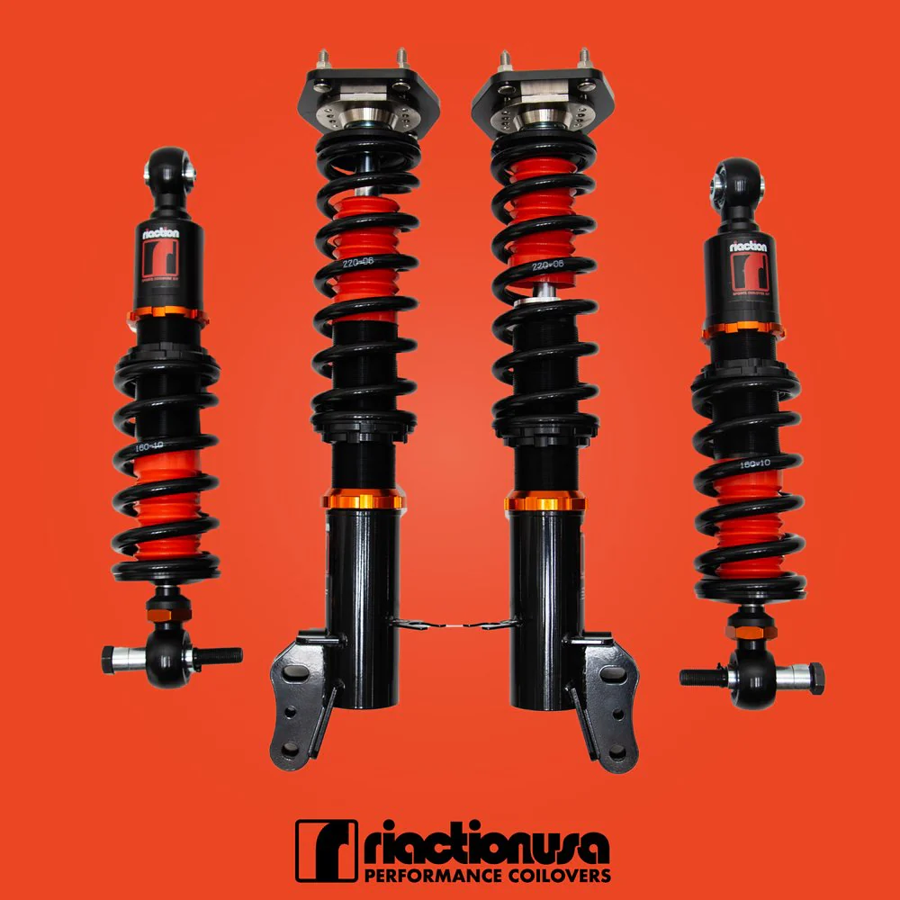 Riaction Coilovers Porsche 944 (1985.5-1991) GT-1 32 Way Adjustable w/ Front Camber Plates - Image 3