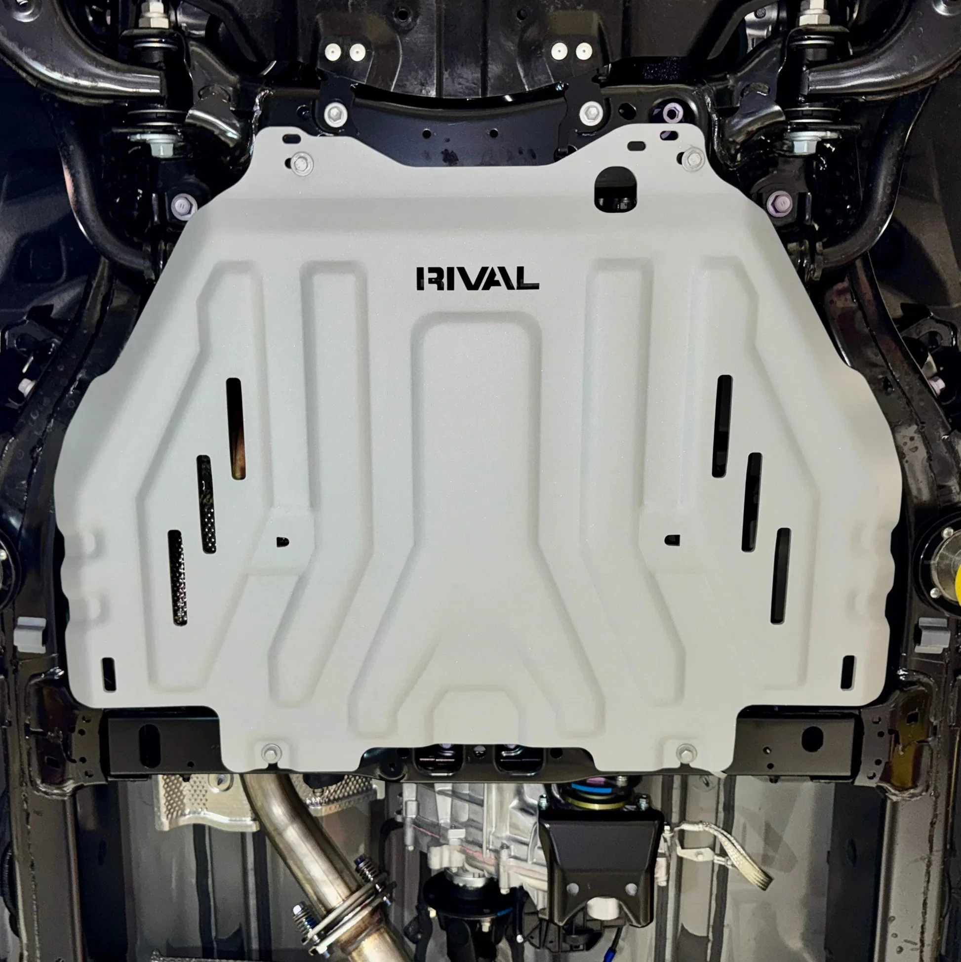 Rival 4x4 Skid Plate Toyota Tacoma 4th Gen Gas & Hybrid (2024-2026) Transmission & Catalytic Converter Aluminum Bolt-On - Image 9