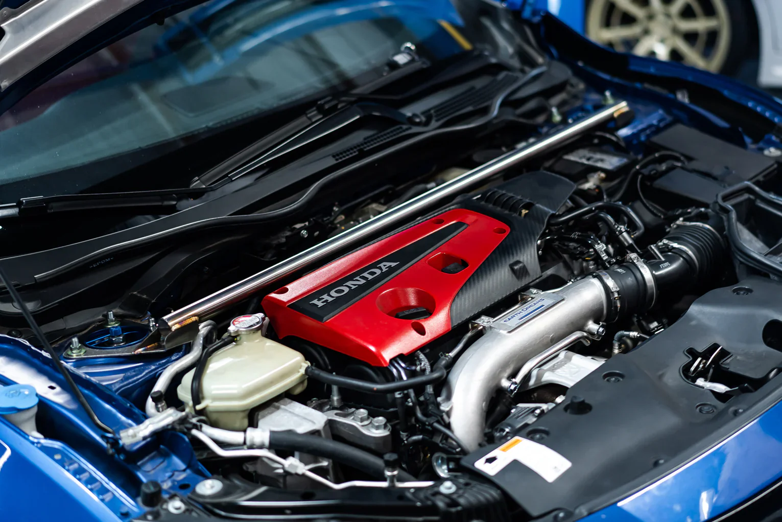 RMK Design Strut Tower Brace Honda Civic Type-R FK8 (17-21) Brushed Finished Stainless Steel - Image 3